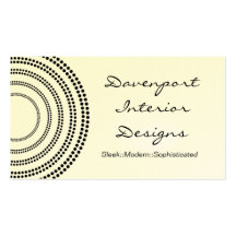 Dotted Half Moons Business Card, Black
