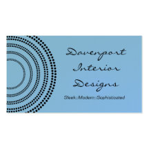 Dotted Half Moons Business Card, Light Blue