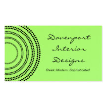 Dotted Half Moons Business Card, Mint Green