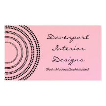 Dotted Half Moons Business Card, Pink Blush