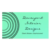 Dotted Half Moons Business Card, Turquoise