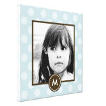 Dotted Initial Canvas Art - Blue Canvas Prints