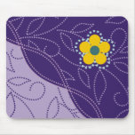 Dotted Leaves And Flower Mousepads