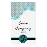 Dotted Wave Monogram (Ocean) Business Card
