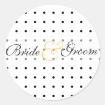 Dotted wedding sticker