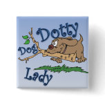 Dotty Dog Lady buttons
