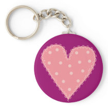 Dotty Heart Keychains