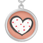 Dotty Heart kraft red Necklace