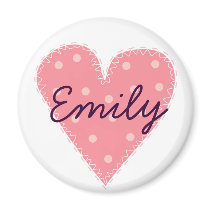 Dotty Heart Refrigerator Magnets
