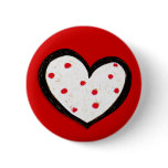 Dotty Heart red Button