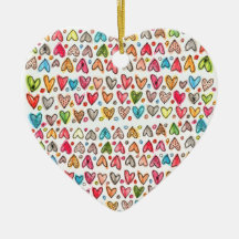 dotty hearts heart ornament custom christmas etc