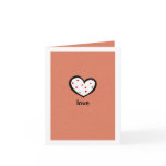 Dotty Hearts kraft red Love Note Card