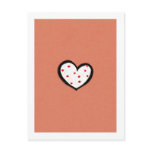 Dotty Hearts kraft red Valentine's Day Postcard