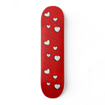 Dotty Hearts red Skateboard