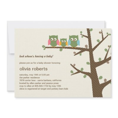 Dotty Owls Baby Shower Invitation by berryberrysweet