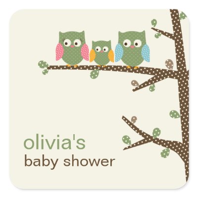 Dotty Owls Favour Stickers or Gift Tag Stickers by berryberrysweet