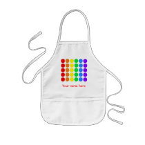 Dotty rainbow apron