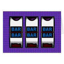 Double Bars Slot Machine Reels Cards