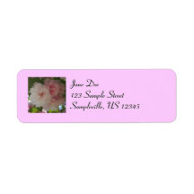 Double Blossoming Cherry Return Address Label