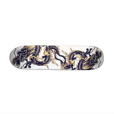 Double Chinese Dragons - Skateboard by LilithDeAnu