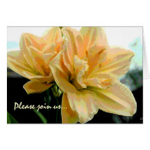 Double Daylilies Invitation Card