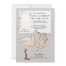 Double Delivery - Baby Shower  Invitation
