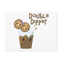 Double Dipper Cookies N Milk Post Card