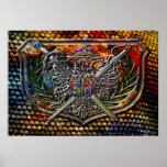 Double Eagle & Crossed Swords Coat of Arms Posters