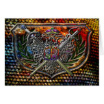 Double Eagle & Crossed Swords Greeting Card
