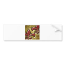 Double Fleur de Lis Bumper Stickers