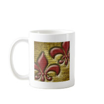 Double Fleur de Lis Mugs
