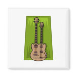 Double Guitar Fridge Magnets