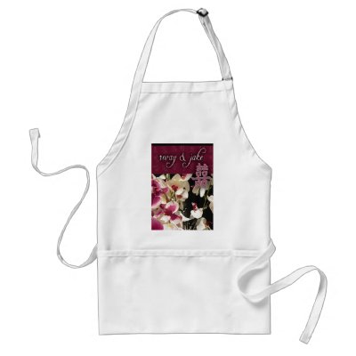 Double Happiness Custom Couple design Apron by perfectpostage