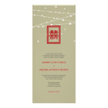 Double Happiness Fairy Lights Chic Chinese Wedding Custom Invitations