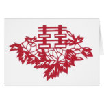 Double happiness Flowers Greeting Cards