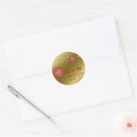 Double Happiness Gold Lantern Thank You Sticker