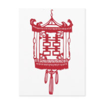 Double happiness Lantern Postcards