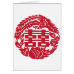 Double happiness Phoenix Card