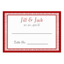 Double Happiness • Wedding Table Cards • Round Business Card Templates