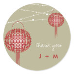 Double Happiness Xi Lantern Thank You Favours Labe stickers