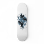 Double Hearts & Flowers - Blue skateboards