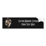 Double Hearts & Flowers - Sepia Brown