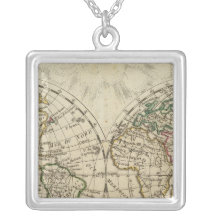 Double hemisphere map necklaces