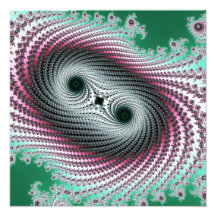 Double Hurricane - green and pink fractal design Photo