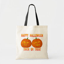 Double Jack O Lanterns Trick Or Treat Bag