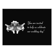 Double Lily Wedding Invitation