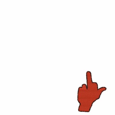 Double Midfinger embroidered T-Shirt by superdumb
