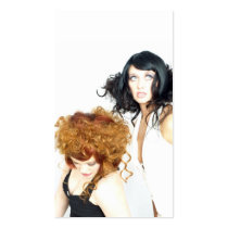 Double model shot business card