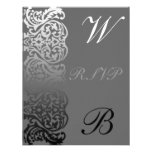 Double monogramme épousant la carte de RSVP Carton D'invitation