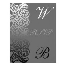 Double monogramme épousant la carte de RSVP Carton D'invitation